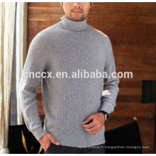 17PKCS077 2017 100% cachemire tricot hiver pull épais pour homme